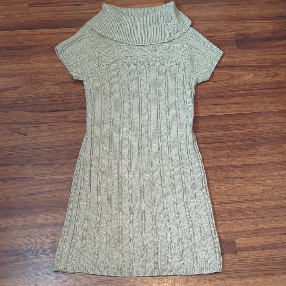 New Directions Cable Knit Sweater Dress Size XL Cream Cottagecore Minimalist